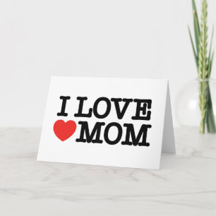 I love mom thank you card