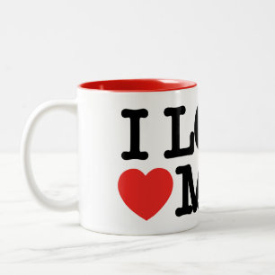I love mom Two-Tone coffee mug