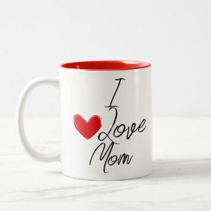 I love mom Two-Tone coffee mug