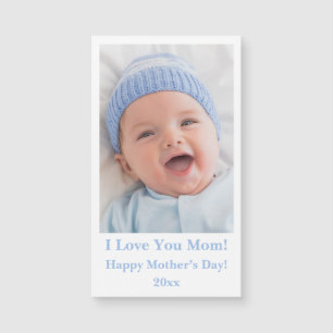 I Love Mom Typography Date Photo Mother’s Day