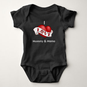 I Love Mommy and Momma Baby Bodysuit