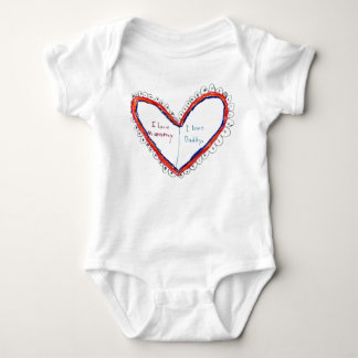 I Love Mommy & Daddy Baby Bodysuit