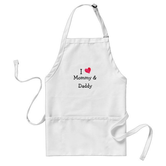 I Love Mommy & Daddy Standard Apron (Front)