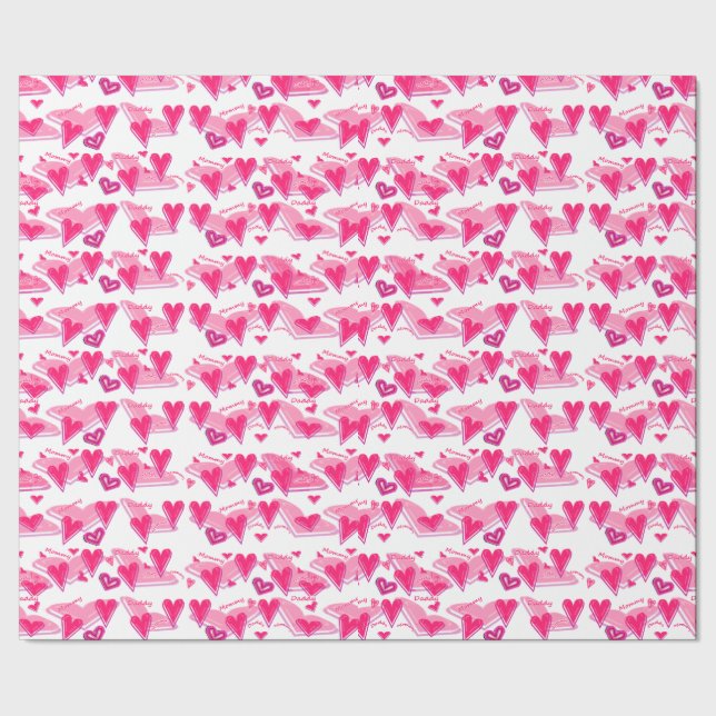 I love mommy & daddy wrapping paper (Seam)