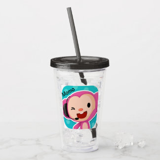 I Love Momo Monkey Acrylic Tumbler