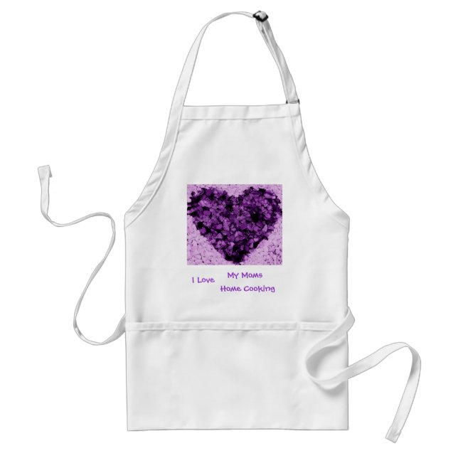 I Love Moms Cooking Standard Apron (Front)