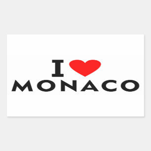 I love Monaco country like heart travel tourism Sticker