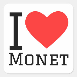I love Monet  Square Sticker