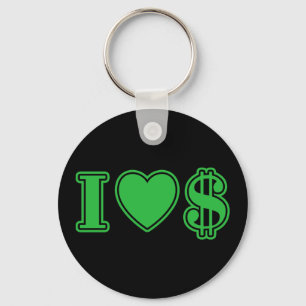 I Love Money Keychain