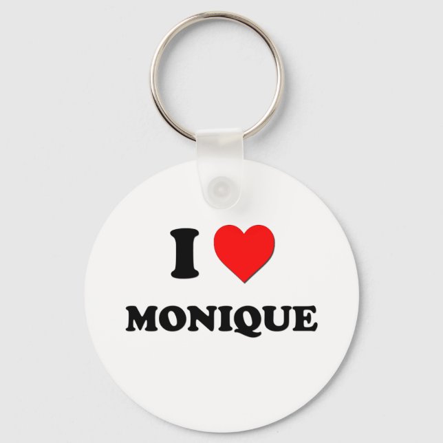 I Love Monique Keychain (Front)