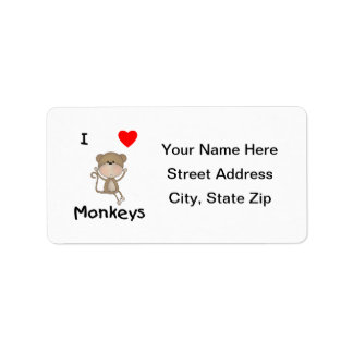 I Love Monkeys (2) Label