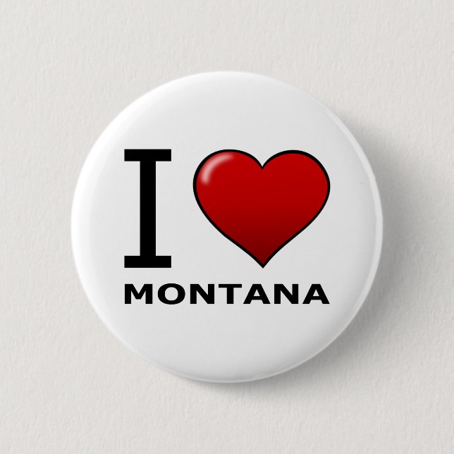 I LOVE MONTANA 2 INCH ROUND BUTTON (Front)