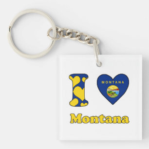 I love Montana Keychain