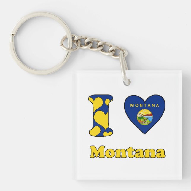 I love Montana Keychain (Front)
