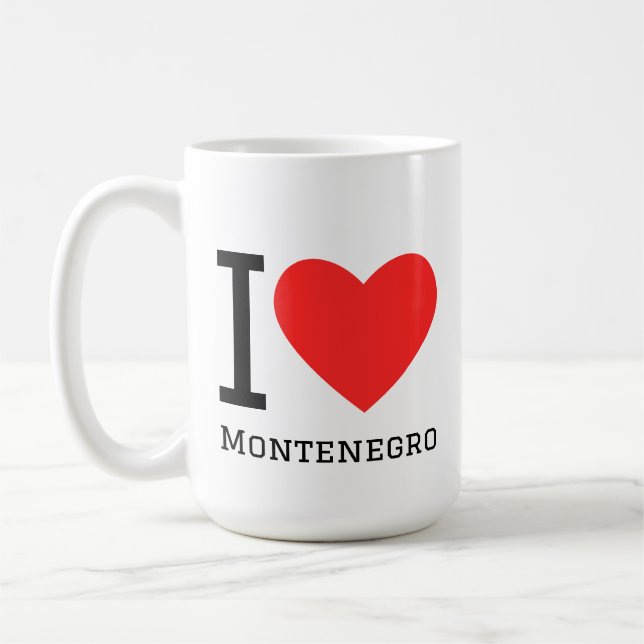 I love Montenegro sticker Coffee Mug (Left)