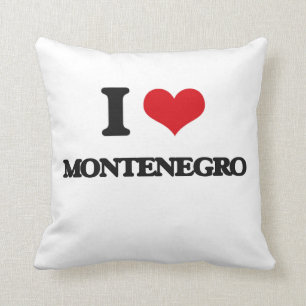I Love Montenegro Throw Pillow