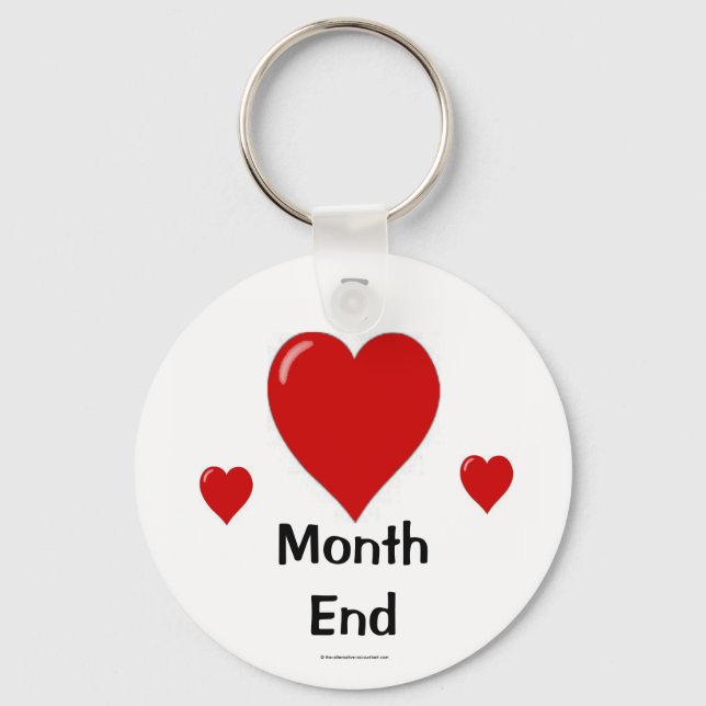 I Love Month End! Accountant Quote Gift Keychain (Front)