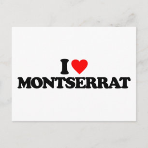 I LOVE MONTSERRAT POSTCARD