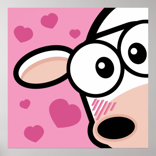 I Love Moo Cow Poster / Print (Front)