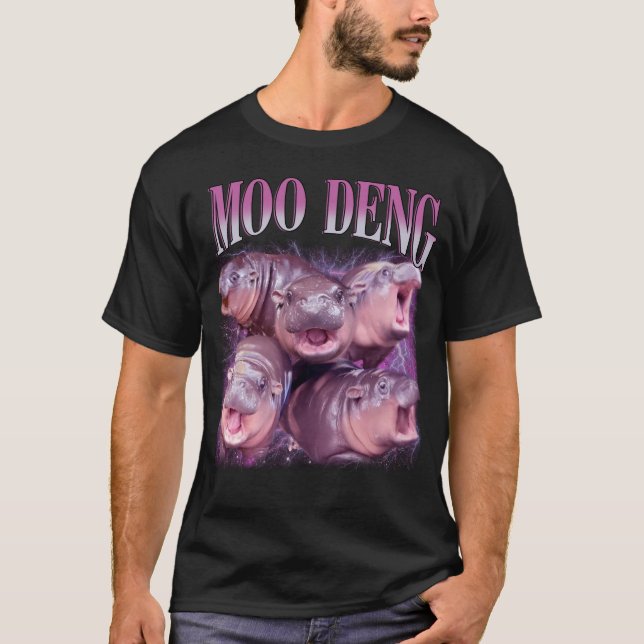 I Love Moo Deng Bootleg I love you Bouncy Pig T-Shirt (Front)