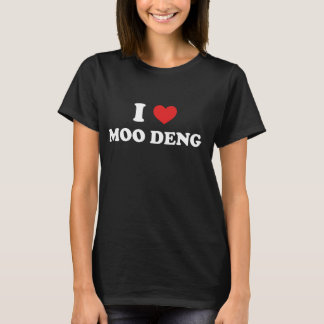 I Love Moo Deng I Heart Moo Deng Funny Cute Hippop T-Shirt