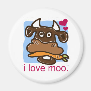 I Love Moo Magnet