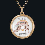 I Love Mooo Cute Cow Customized Gift Him Her       Gold Plated Necklace<br><div class="desc">Featuring cute couple cowwith words "I Love Mooo" that can be personalized with the couple's names. Perfect for Valentine's day,  anniversary,  wedding or any other occasions. Check out other Matching items available in my store! Thank you for the support ❤</div>