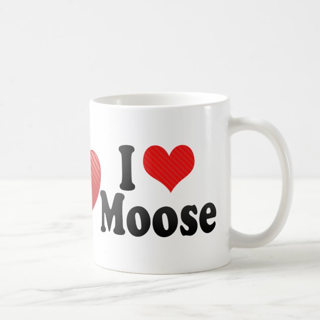I Love Moose Coffee Mug (Right)