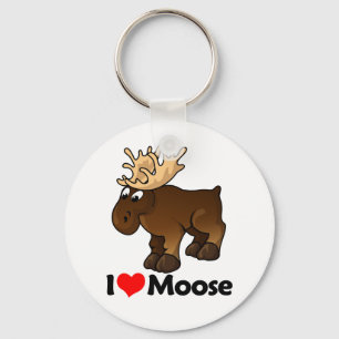 I Love Moose Keychain