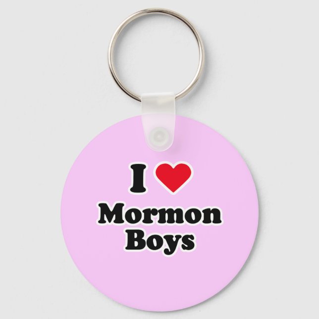 I love mormon boys keychain (Front)