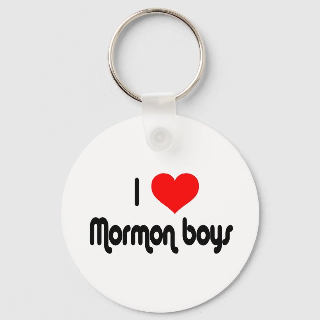 I Love Mormon Boys Keychain (Front)