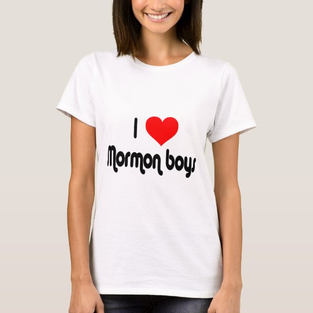 I Love Mormon Boys T-Shirt (Front)