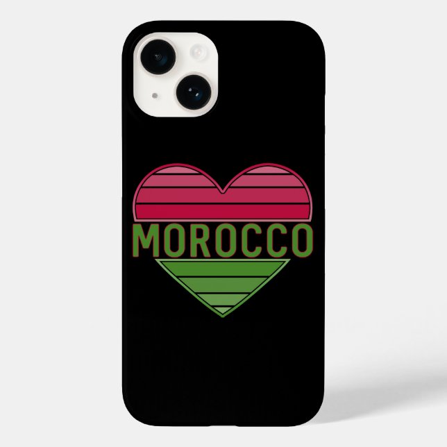 I Love Morocco, Moroccan Heart Case-Mate iPhone Case (Back)