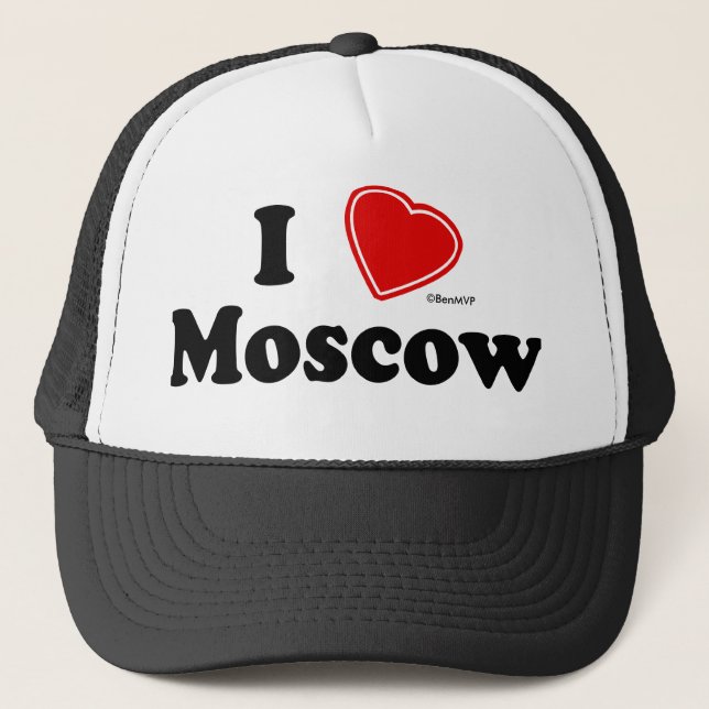 I Love Moscow Trucker Hat (Front)