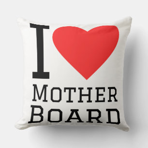 I love mother board throw pillow