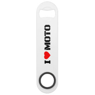I Love Moto Bottle Opener Bar Key
