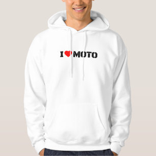 I Love Moto Motorcycle Hoodie