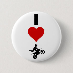 I Love Motocross (Vertical) 2 Inch Round Button