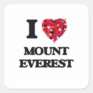 I love Mount Everest Square Sticker