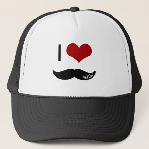 I love moustache trucker hat
