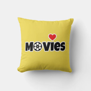 I love Movies Throw Pillow