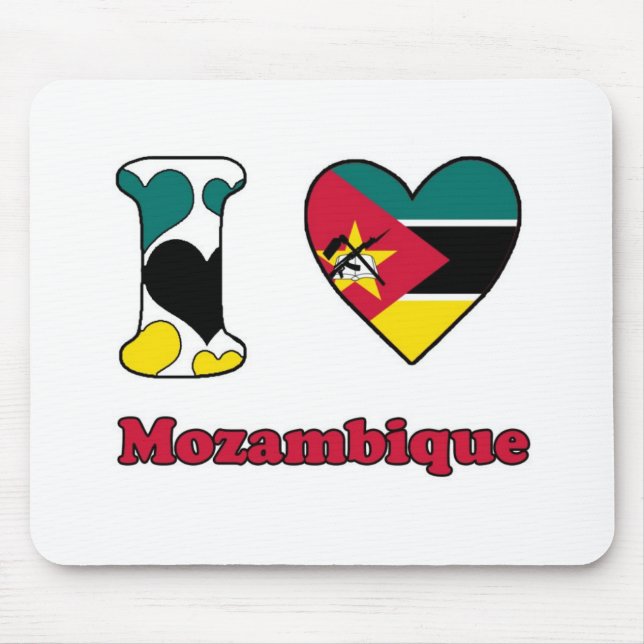 I love Mozambique Mouse Pad (Front)