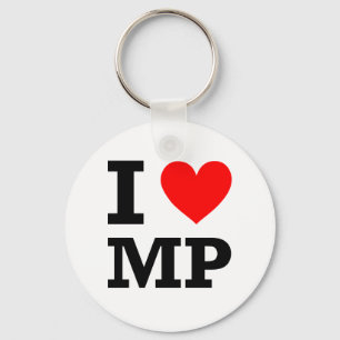 I Love MP Design Keychain