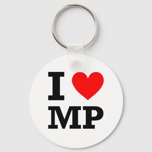 I Love MP Design Keychain (Front)