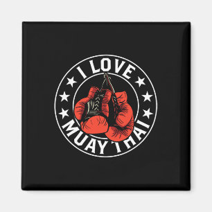 I Love Muay Thai Martial Arts Boxing Fighter Hobby Magnet