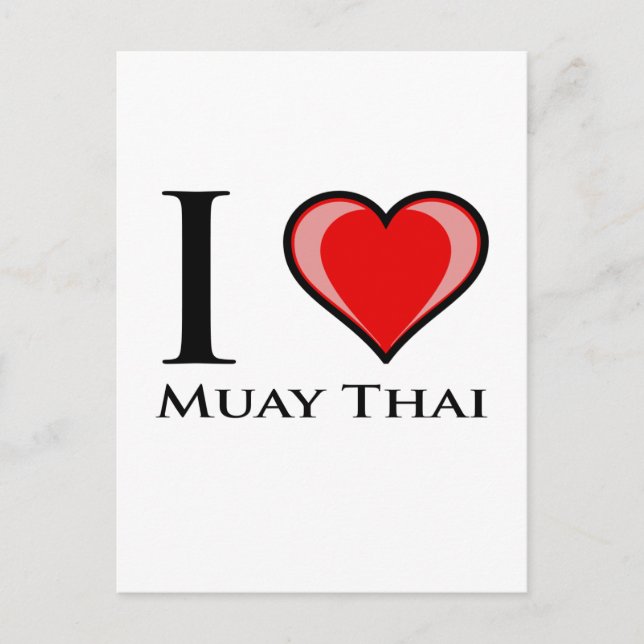 I Love Muay Thai Postcard (Front)
