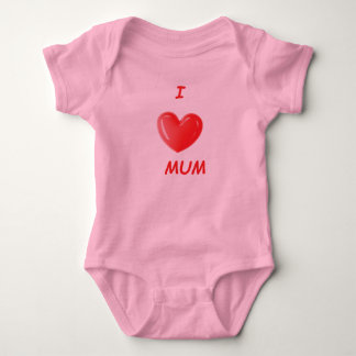 I Love MUM Baby Bodysuit