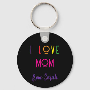 i love Mum photo Keychain