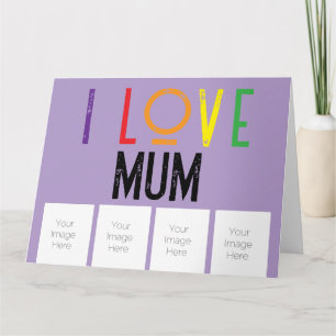 i love mum photos Folded Greeting Card