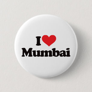 I Love Mumbai 2 Inch Round Button